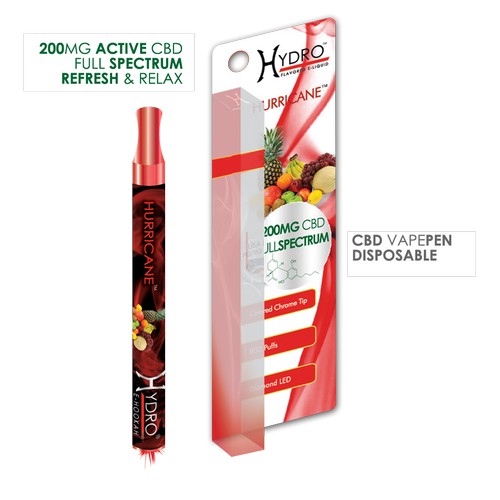 Hydro Brand Inc - Hydro CBD Vape Pen 200mg Stick HURRICANE Hydro Brand Inc - Hydro CBD Vape Pen 200mg Stick HURRICANE