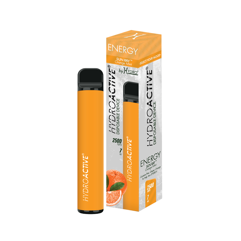 Hydro Brand Inc - HydroActive Vape 2500 Unit ENERGY Sunray Orange