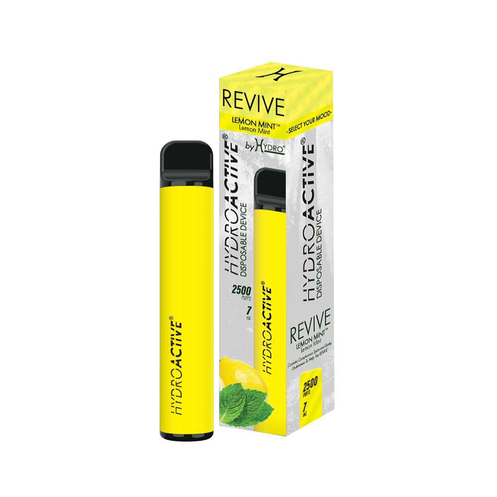 Hydro Brand Inc - HydroActive Vape 2500 Unit REVIVE Lemon Mint Hydro Brand Inc - HydroActive Vape 2500 Unit REVIVE Lemon Mint